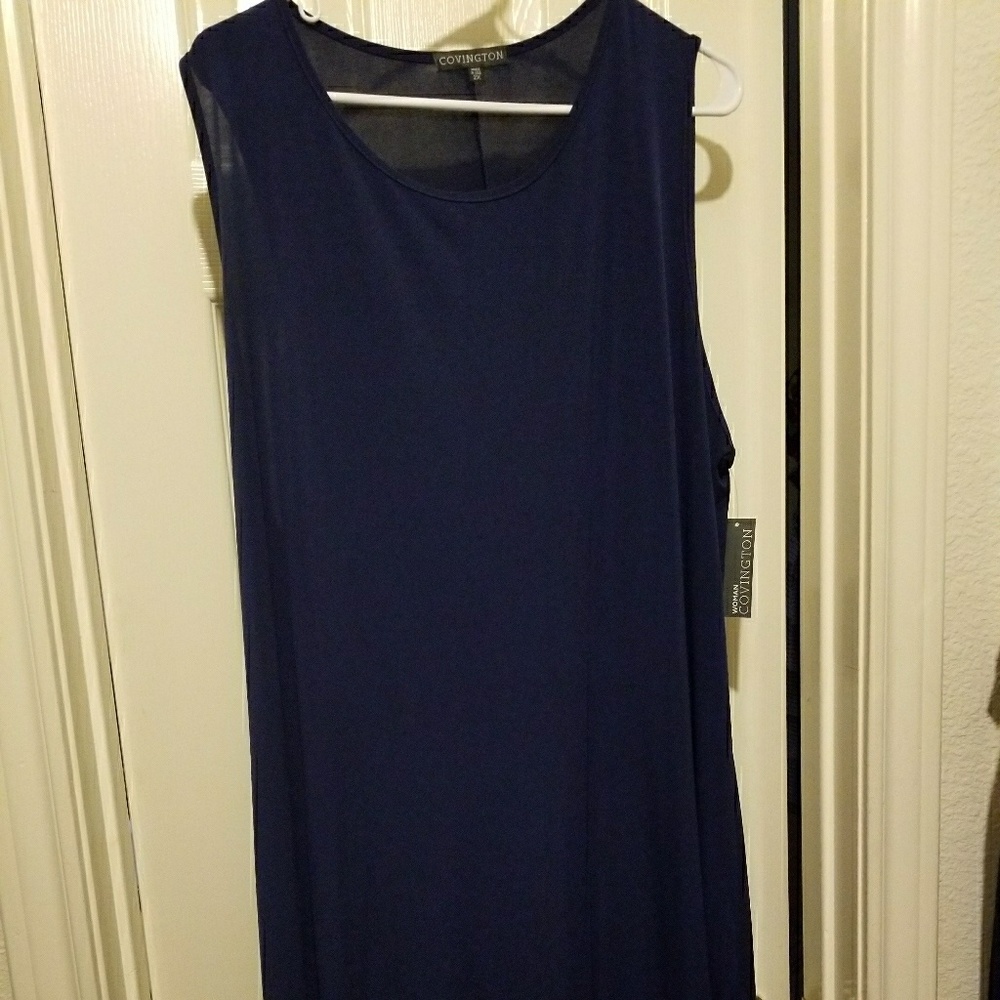Covington 2 tone dress tank dress 2x